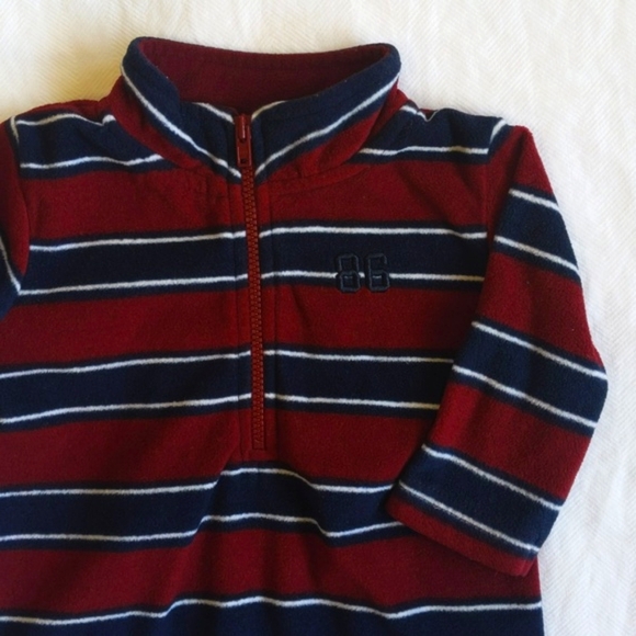 mixed brands outfit set with denim jeans & fleece pullover 3-6 months baby boy - Picture 7 of 8